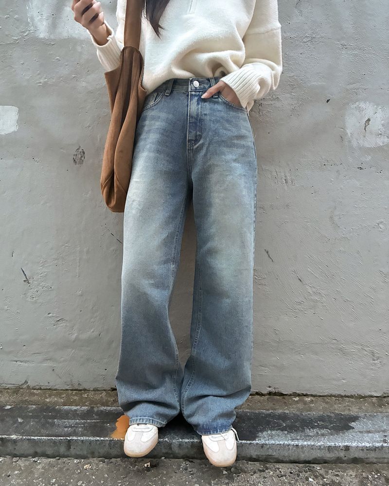 Hair Wide Denim Pants
