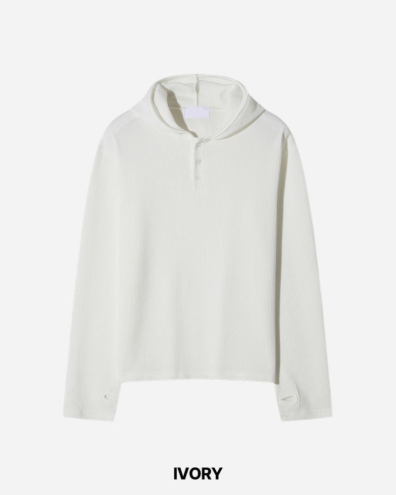 Polz Rib Henley Hoodie