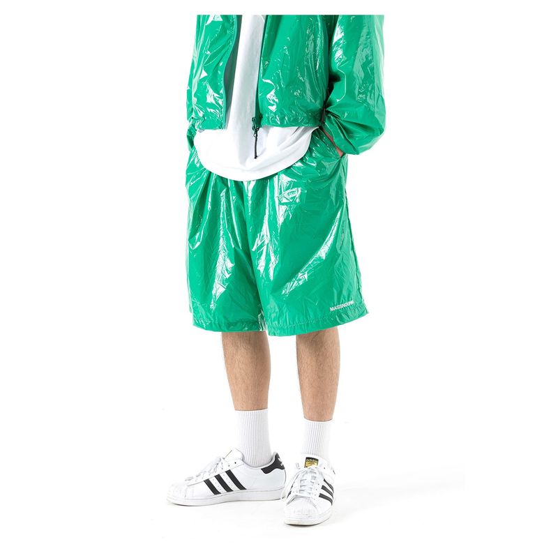 C LOGO ONE TUCK SATIN WIDE SHORT PANTS