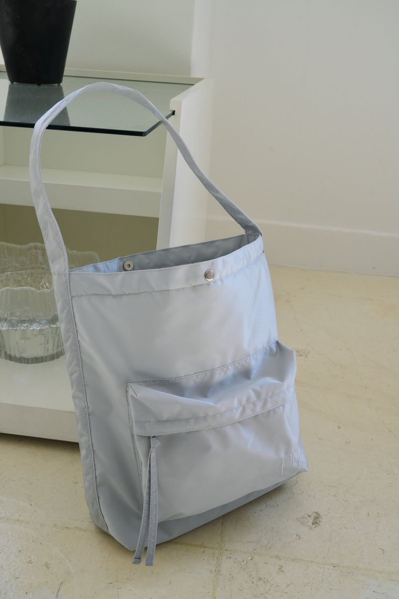 puff pocket padding bag (silver)