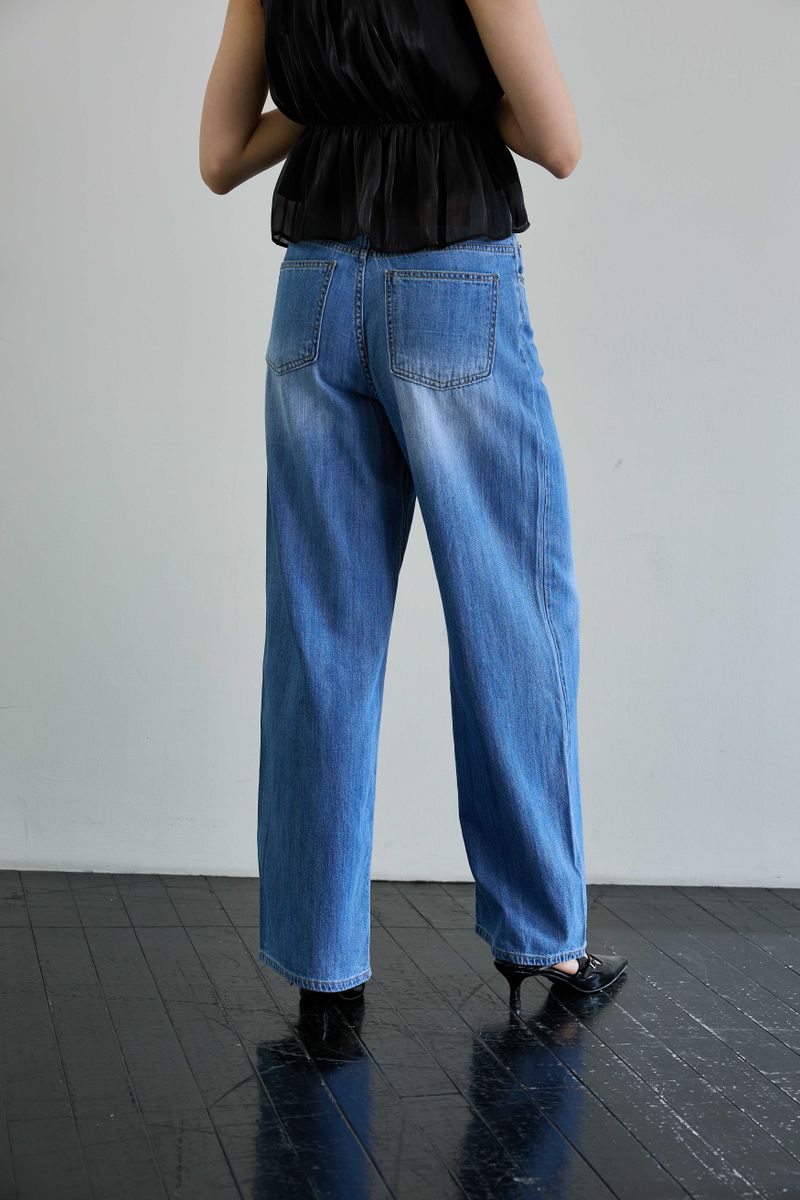 AZURE WIDE DENIM PANTS / BLUE