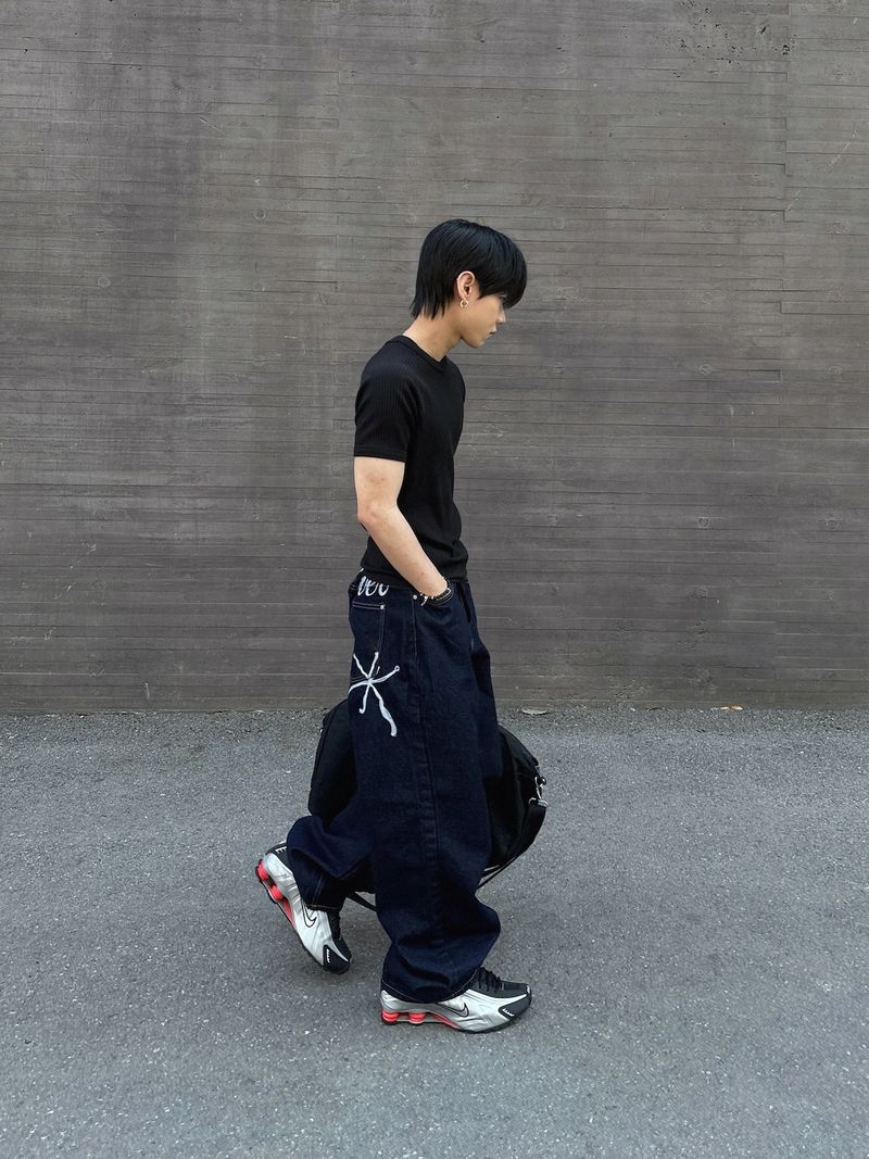 Esther Lettering Denim Pants 3C