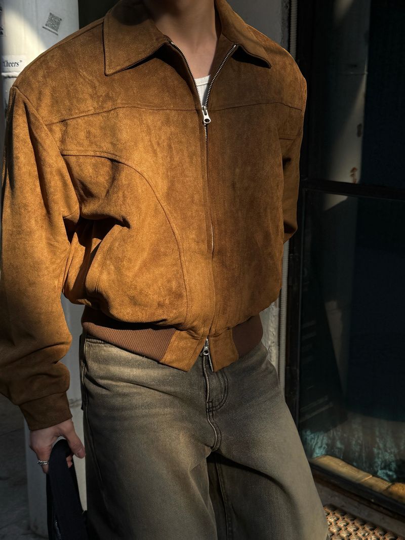 Sage suede jacket
