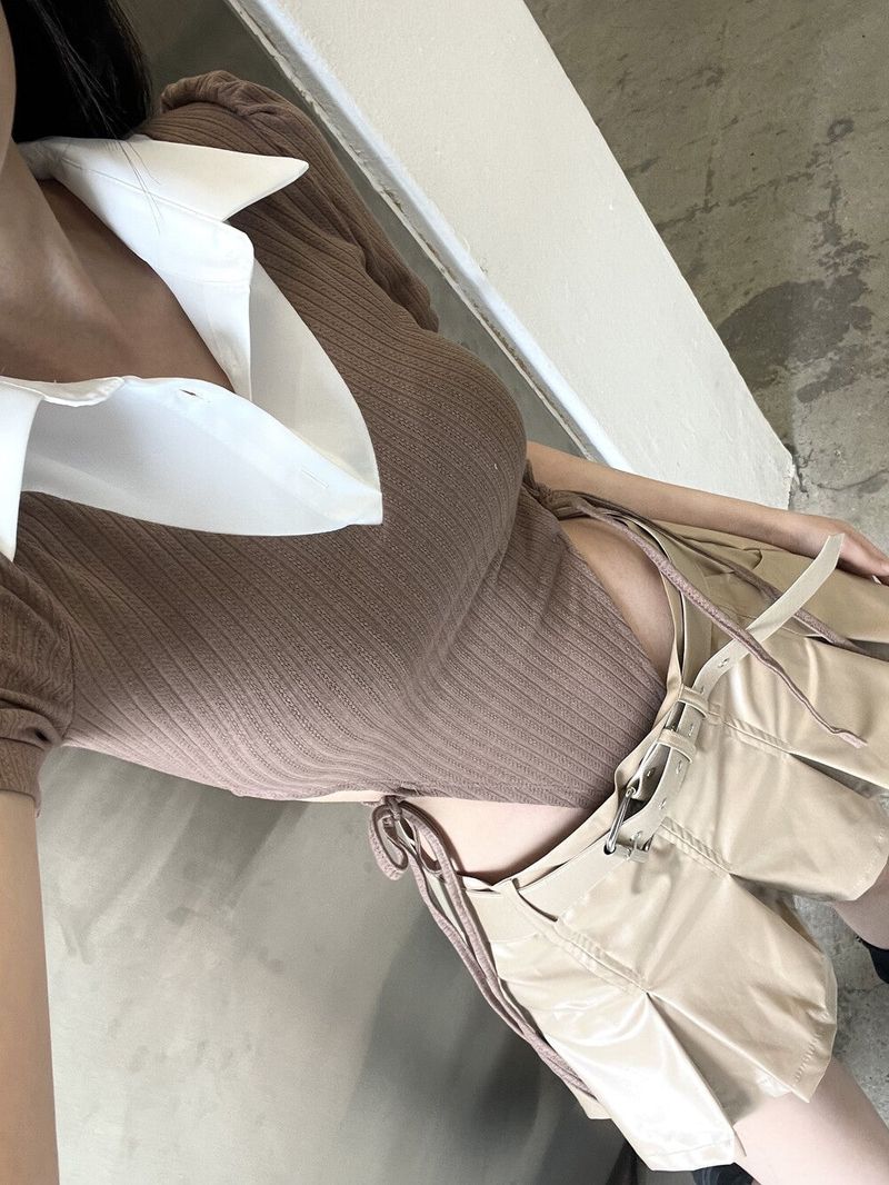 939. Coating mini pleats skirt (2color)