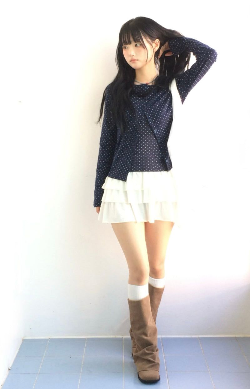 Round Pick Dot Cardigan