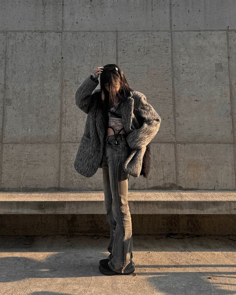 Half coat blazer