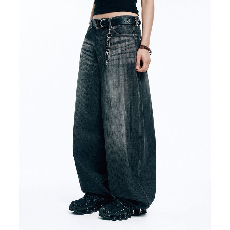EASY NO EASY（イージーノーイージー）の「Vertical Wash Wide Denim Pants - Black（Pants）」