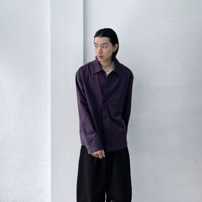 Muted Violet Shirt Jacket