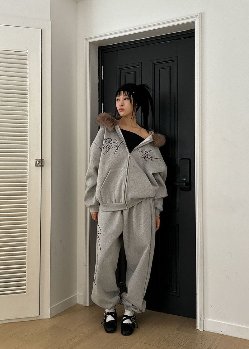 ANGEL FUR HOOD ZIP-UP