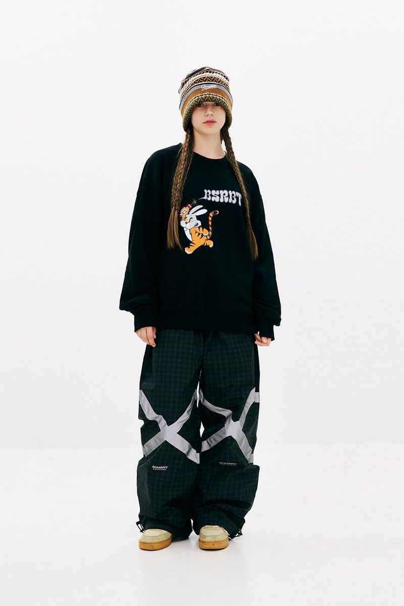 BSRBT TIGER RABBIT CREWNECK BLACK