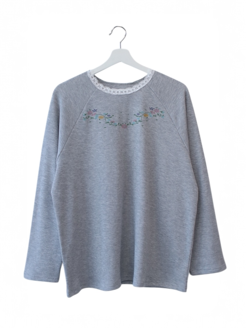 garden waffle lace T