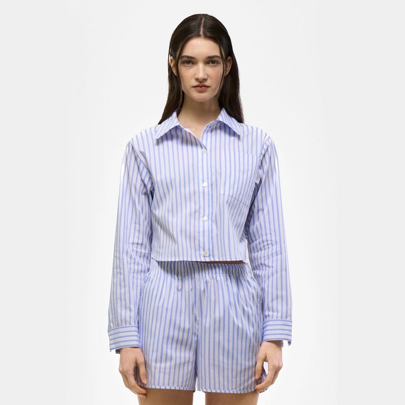 STRIPED POPLIN SHIRTS SET_WHITE