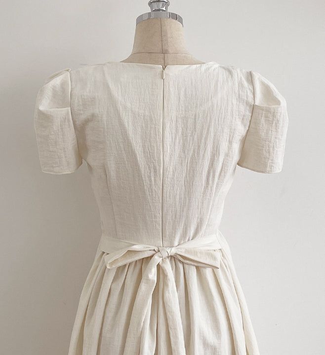 Cossel Ribbon String Flared Long One Piece