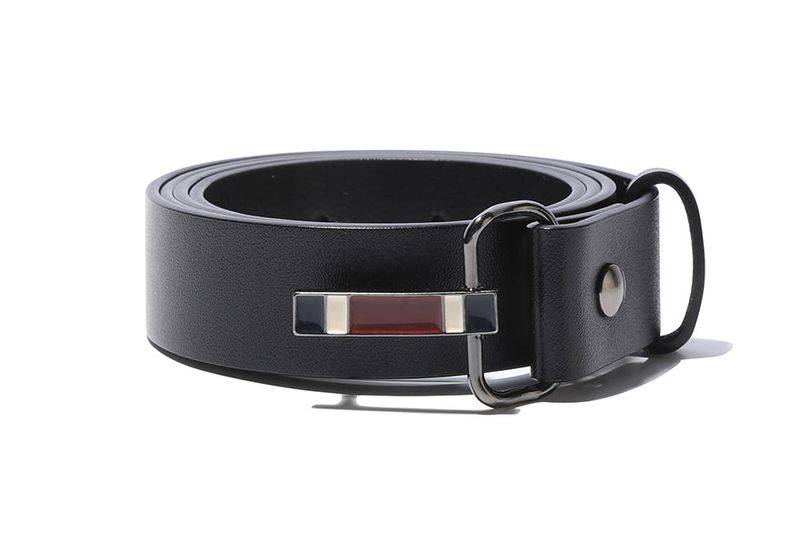 ROMANTIC CROWN（ロマンティッククラウン）の「MINIMAL LOGO LABEL BELT_BLACK（Fashion Accessories）」
