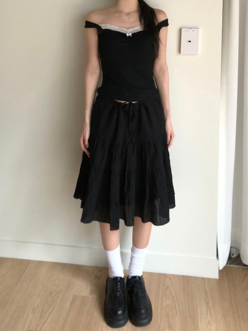 Kitten（キッテン）の「Irene Shirring Skirt (2 colors)（Skirts）」