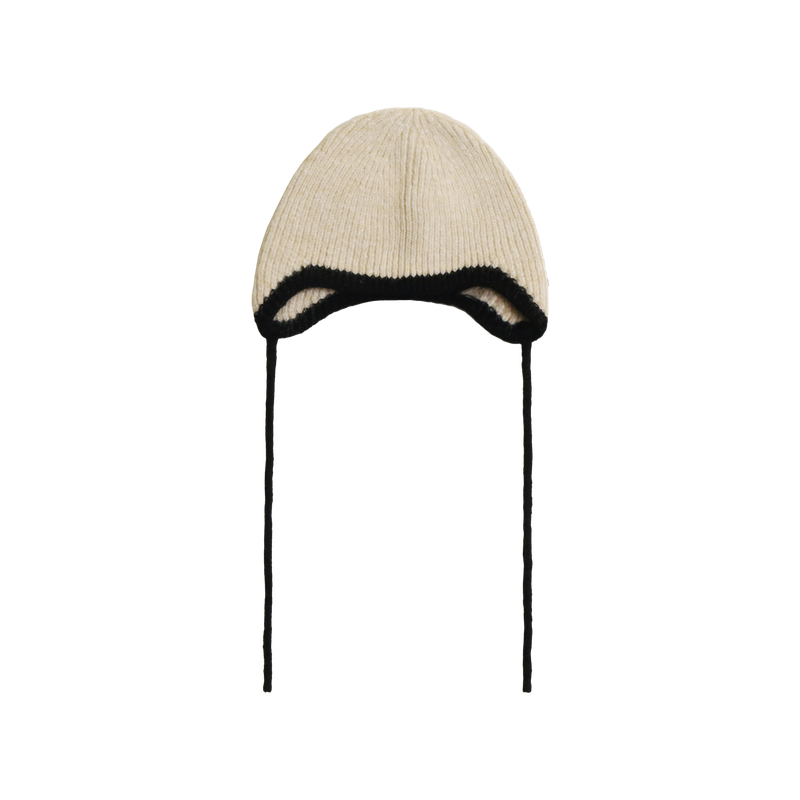 TWO-TONE COZY STRING BEANIE