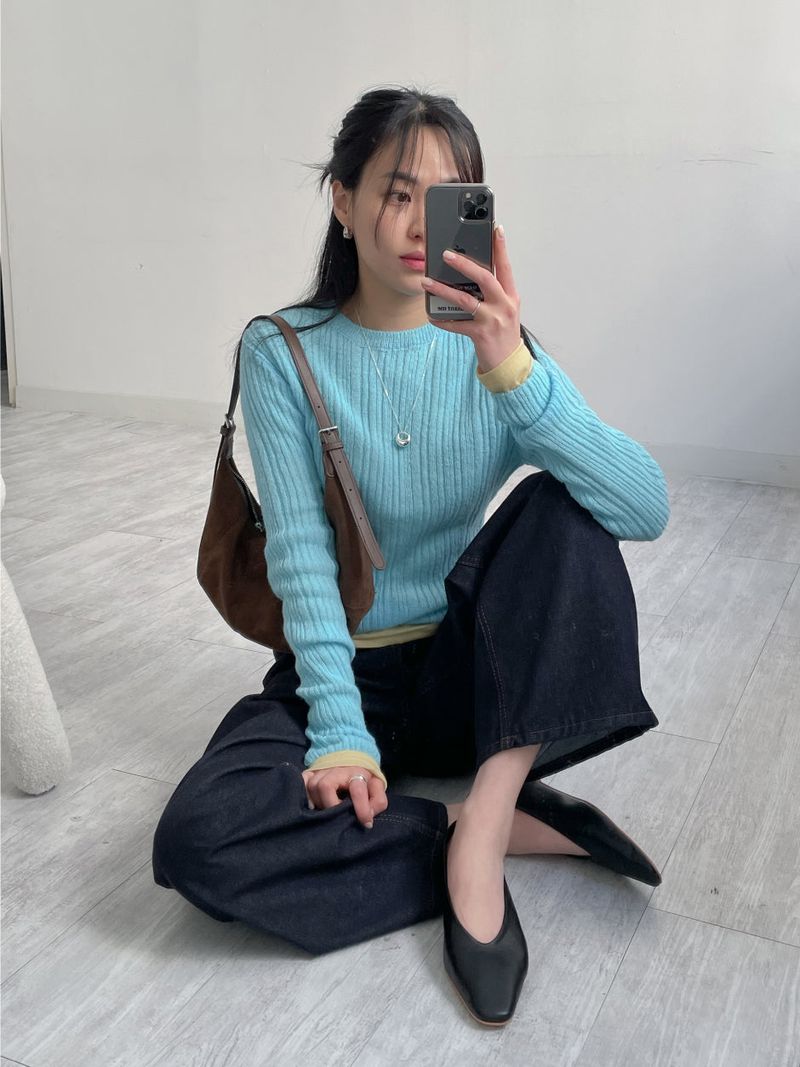 Mamonde Rib Knit T-shirt