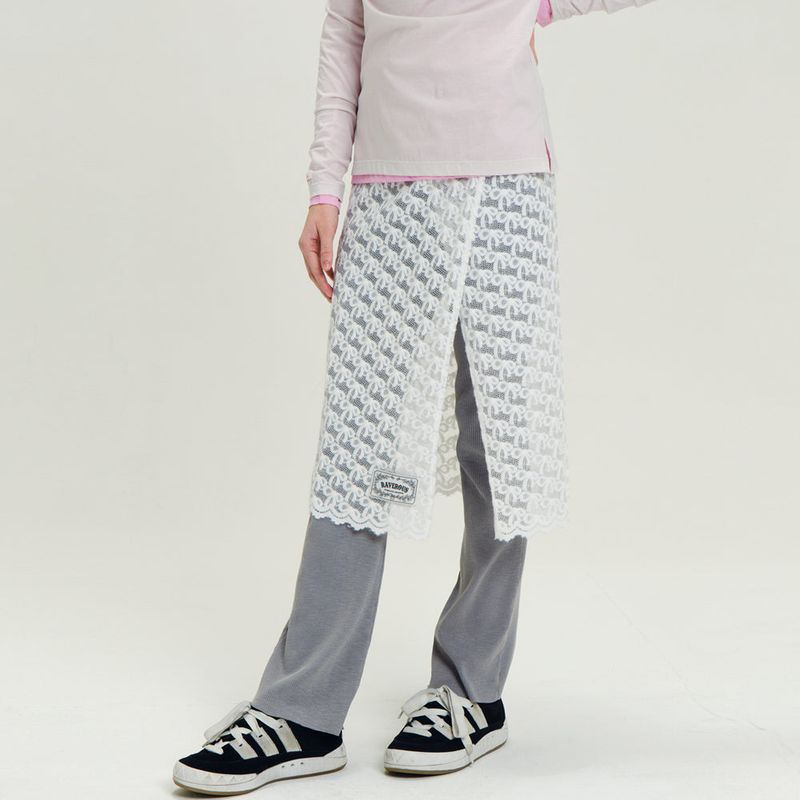 Ribon Lace Wrap White