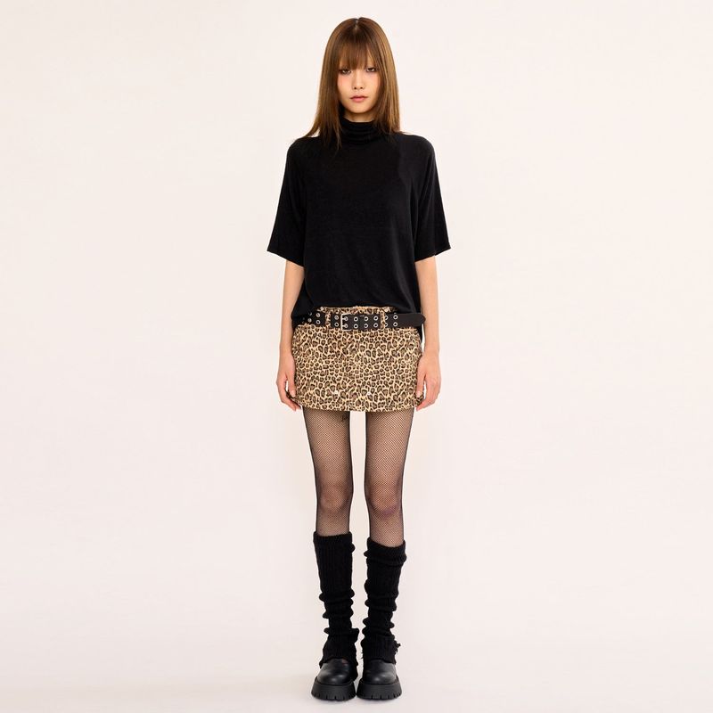Turtle Neck Top - Black