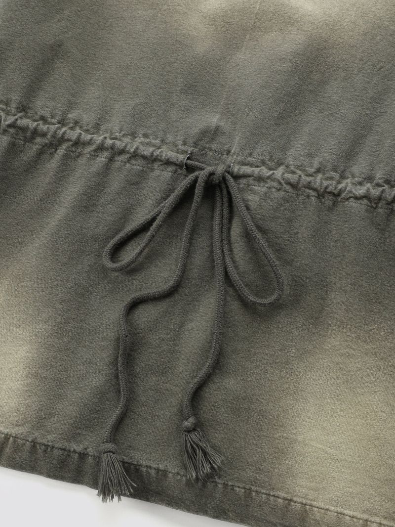 Washed High-Neck Field Jacket_Black