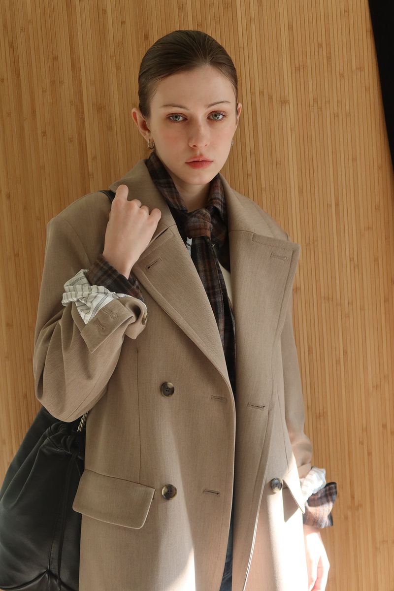 MAXIMAL DOUBLE COAT_BEIGE