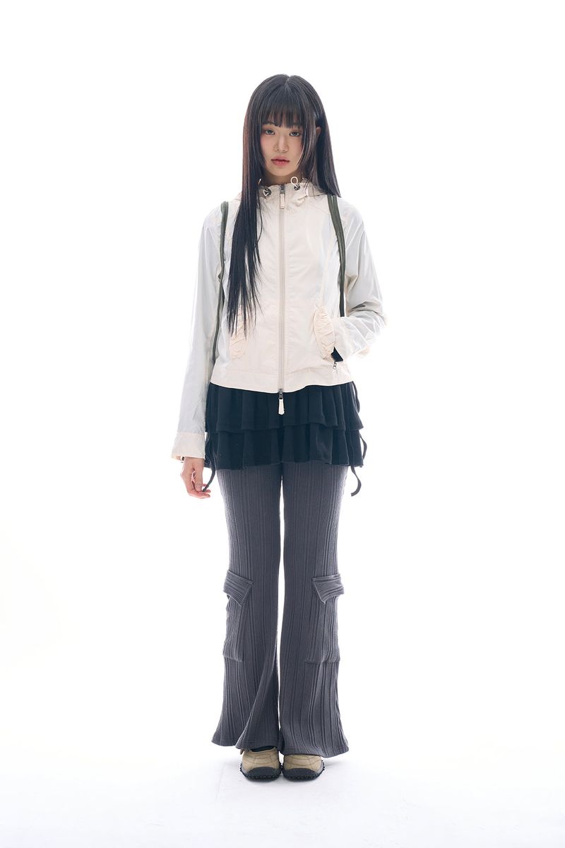 Sio pocket shirring windbreaker jumper