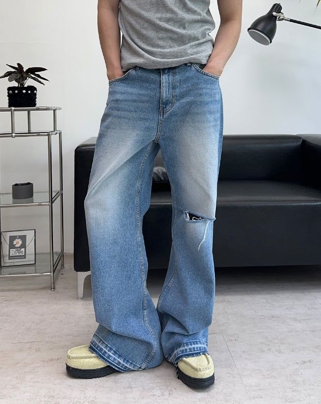 SATIIIZ（サティーズ）の「Medon Cutoff Flare Denim Pants（Pants）」