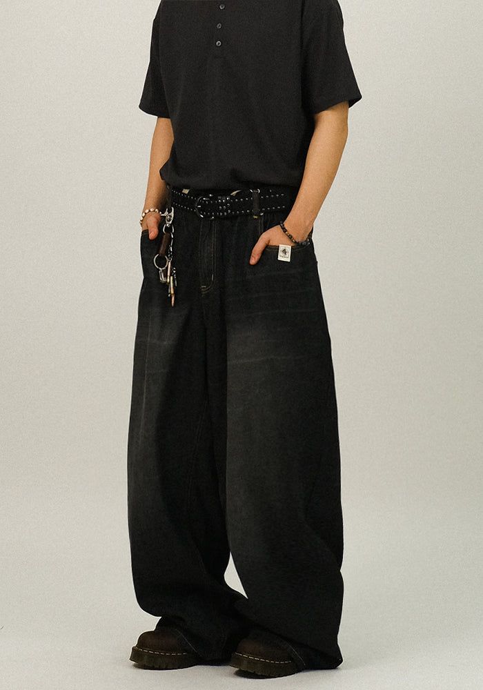 SEMIKAJI（セミカジ）の「ROS Washing Denim Banding Pants（Pants）」