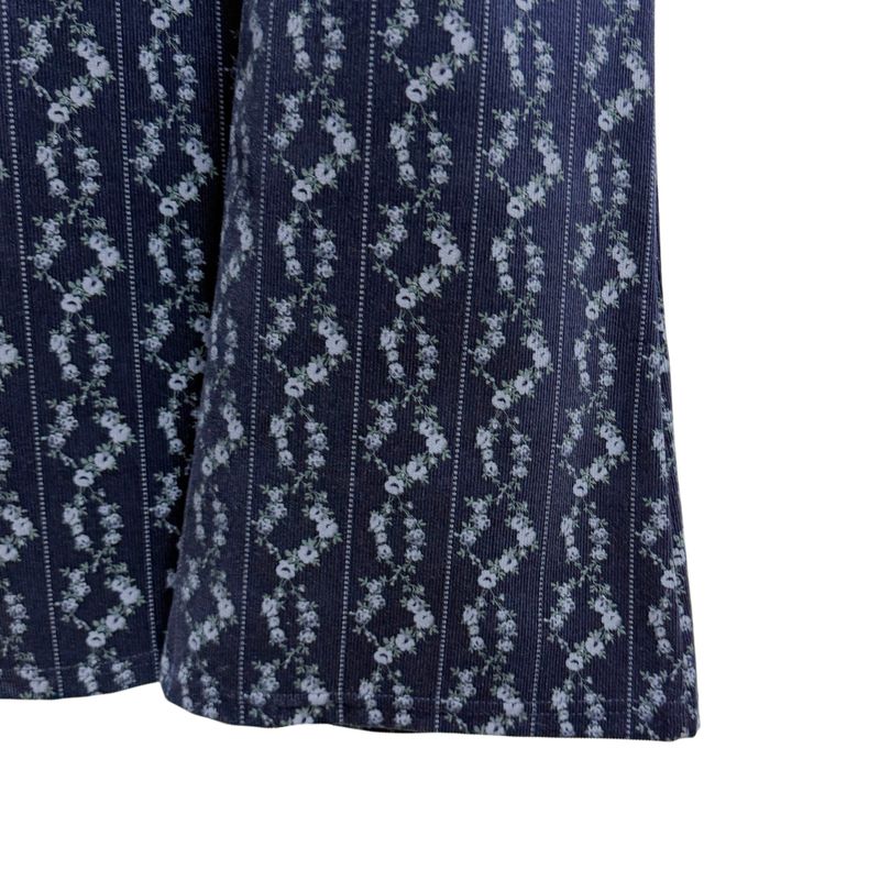(2color) Vine Flower Corduroy Pants