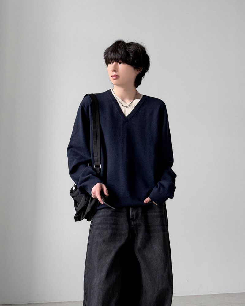 YOURNUS（ユアナス）の「Spin Layered V-Neck Knit（Tops）」