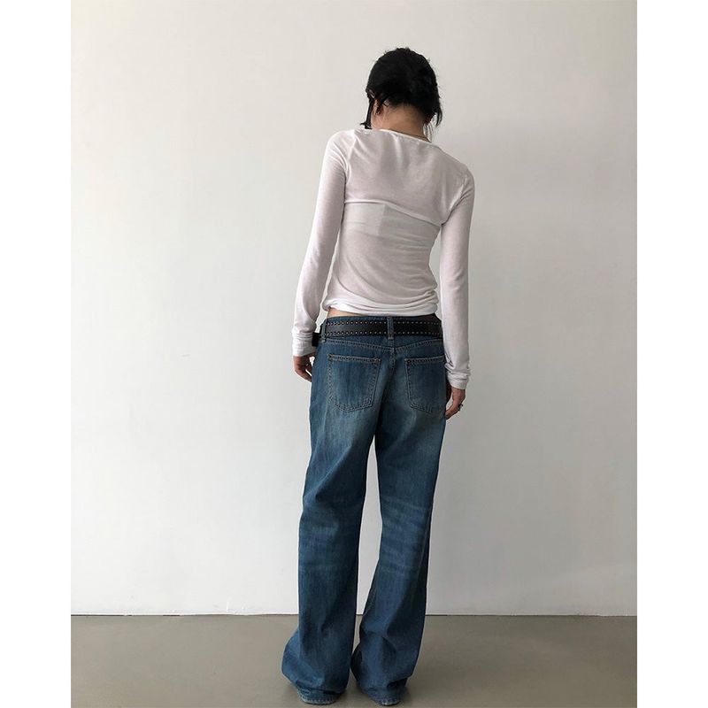 Flare Low-rise Pants