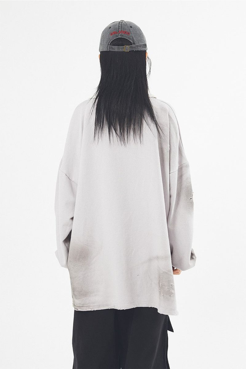 ダメージオーバーダーティウォッシュカラーTシャツ