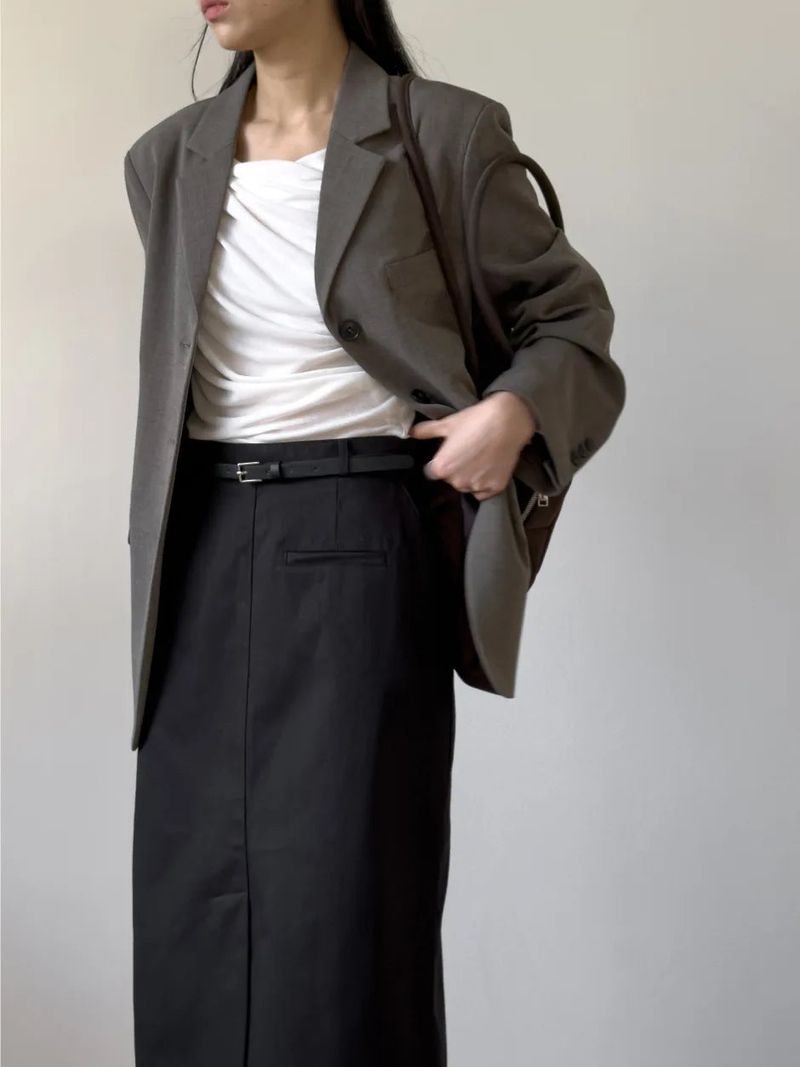 Back Slit 3-Button Loose Fit Jacket