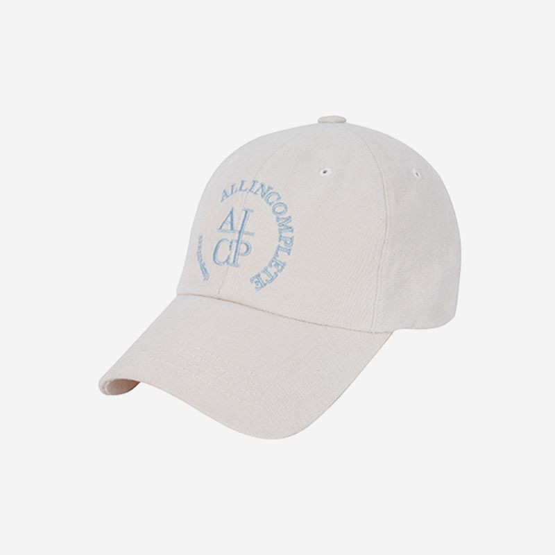 Round Logo Ball Cap (Cream Beige)