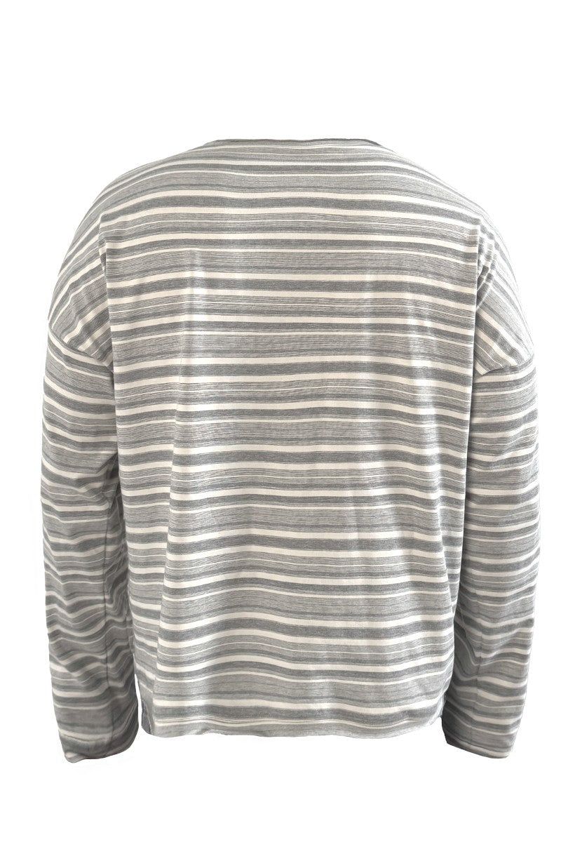 Striped Rolled Cuff Long Sleeve