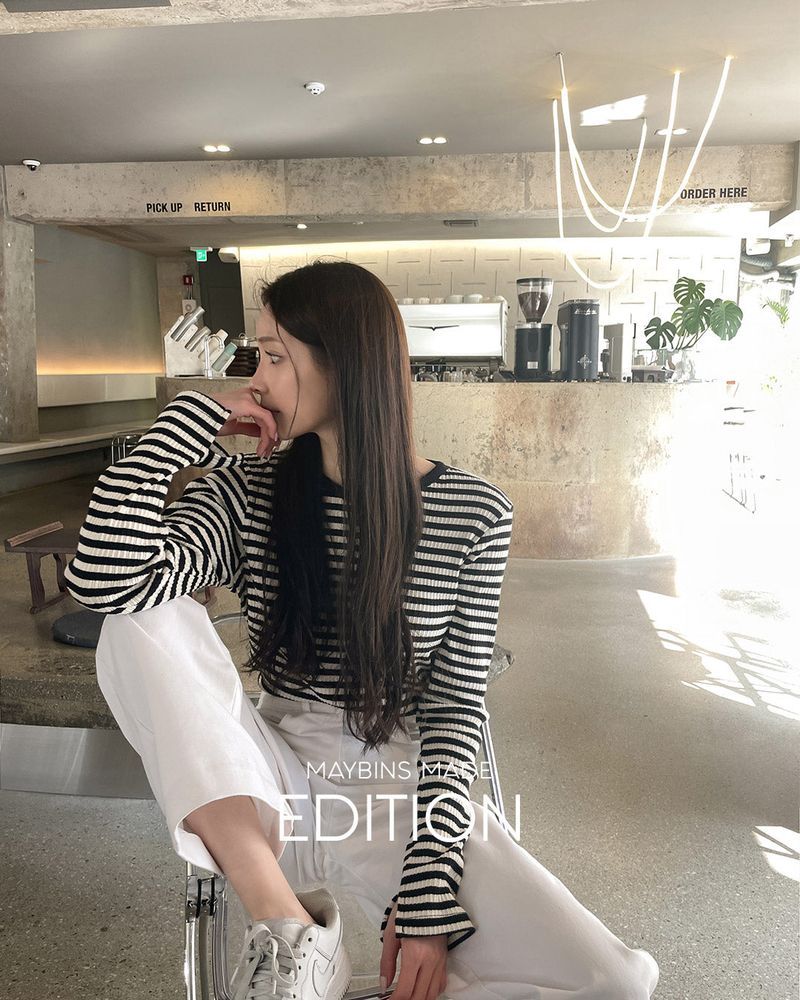【MADE】Stripe Round Neck T-Shirt