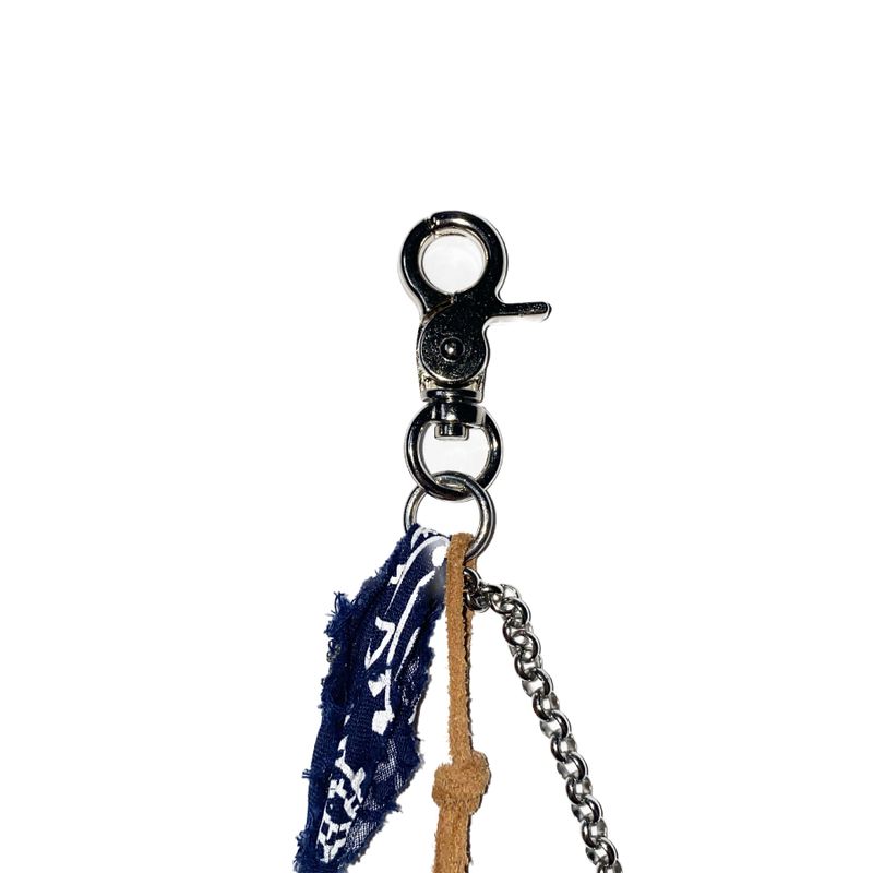 bandana ribbon keyring (navy)
