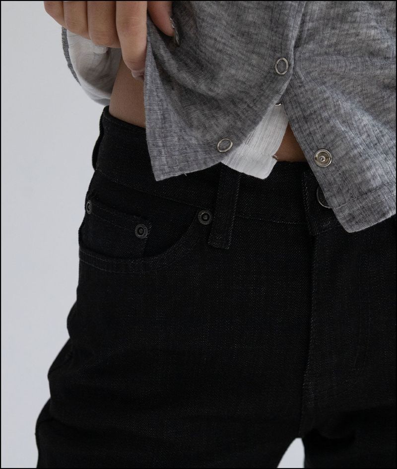 Pedit nonfade raw denim pants