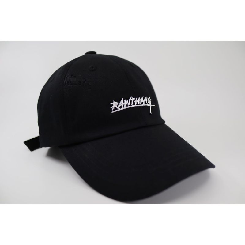 RAWTHANG BALLCAP BLACK(white logo)