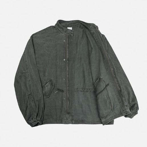 Mauve Washed Short Fishtail Bomber Jacket