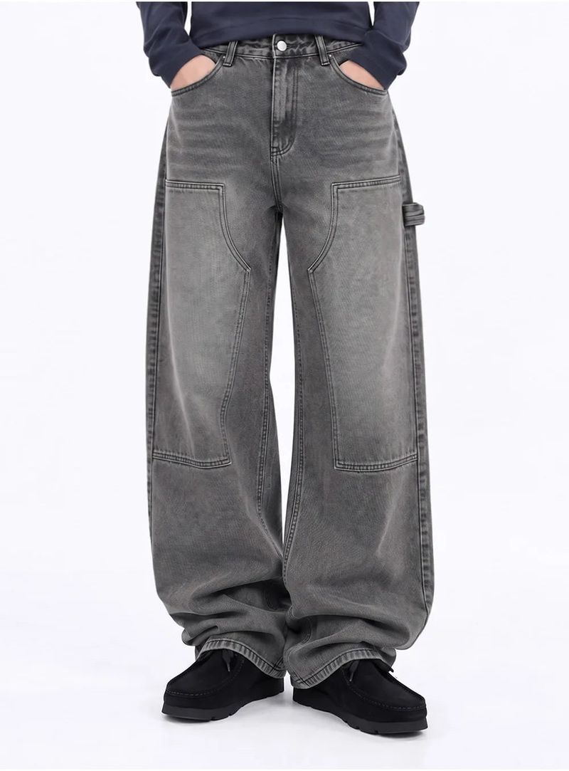 BTB : CURVE PANEL JEANS [DEEP GRAY CORE]