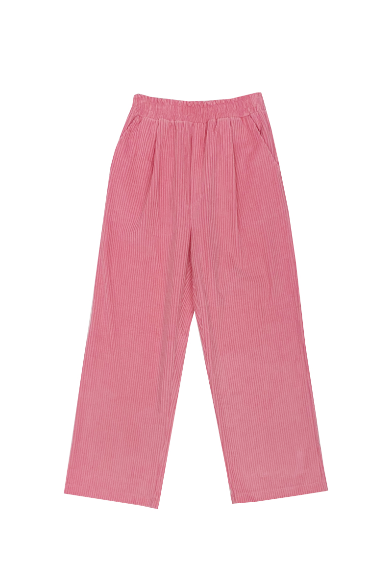 Corduroy Pintuck Band Pants (pink)