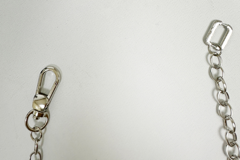 Y2K PEARL SILVER CHAIN BELT