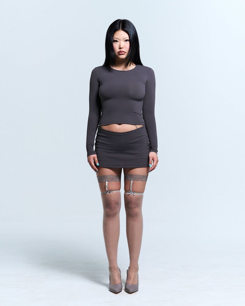 [CHARCOAL] SKINA SKIRT