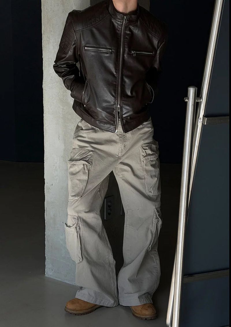 [Unisex] Dyeing string multi cargo pants(3color)
