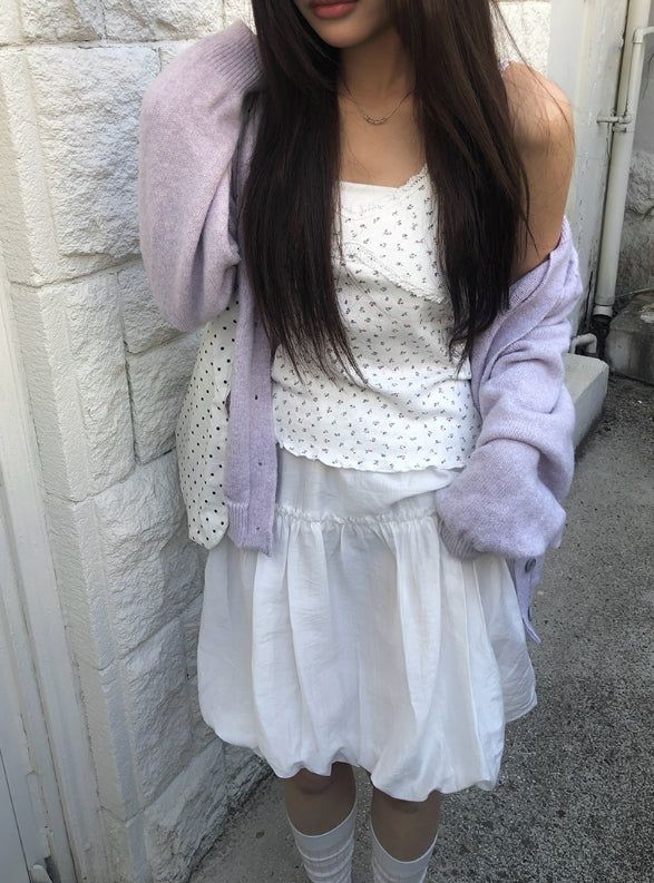 Buro Frill Banding Balloon Midi Skirt