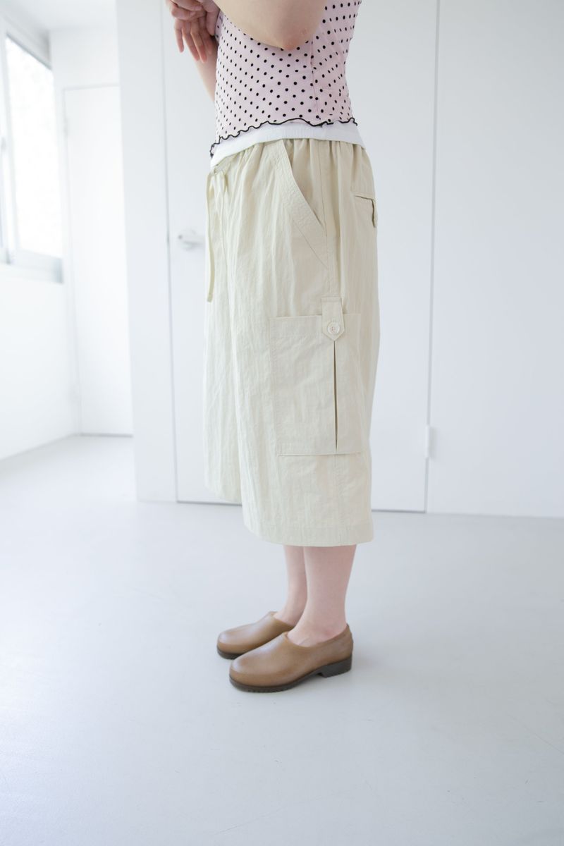 nylon button pocket bermuda pants(3colors)