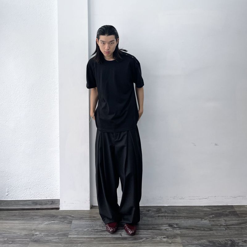 Side Snap Relaxed Tee