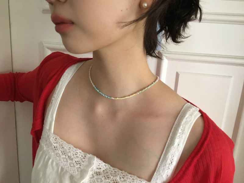 Luce Pearl Bead Necklace (2color)