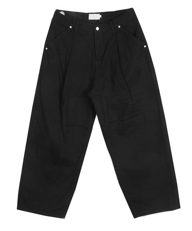 ディープピンタックワイドコットンパンツ